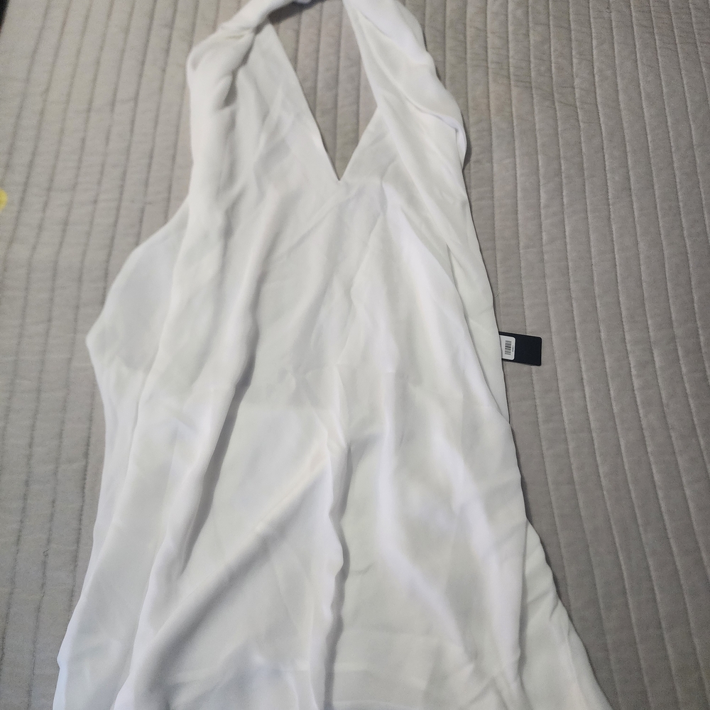 Fashion Nova White Halter Blouse